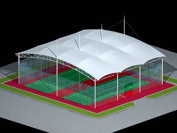 雞西市籃球場膜結(jié)構(gòu)罩棚【設(shè)計(jì)施工】