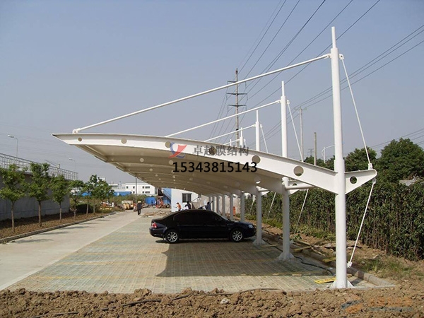 郁南膜結構【充電站雨棚】停車棚設計安裝