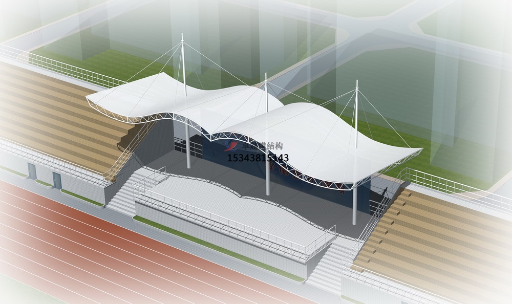 平玉體育公園膜結(jié)構(gòu)【看臺(tái)雨棚】門球場案例